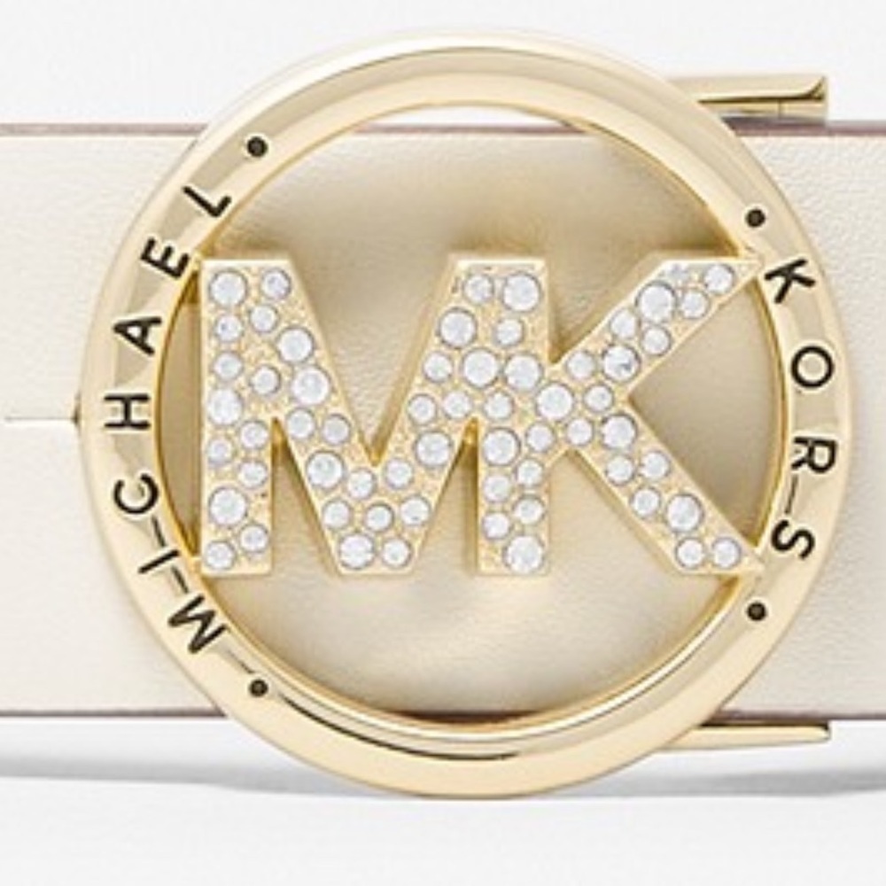 MICHAEL MICHAEL KORS
Leather Pavé Logo Belt